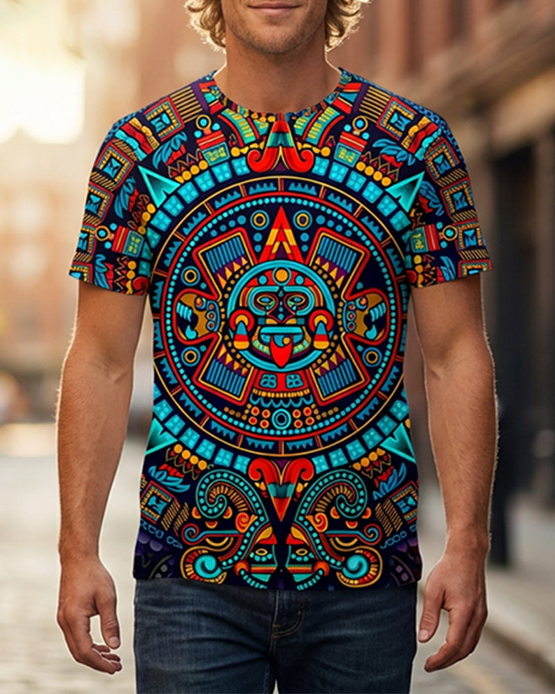 T-Shirt Rundhalsausschnitt Bedruckt Herren