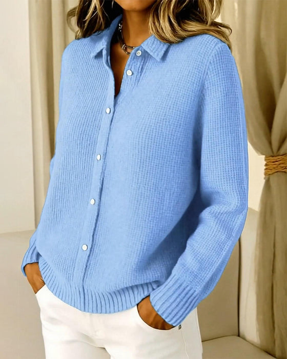 Strickjacke Mode Reversknopf