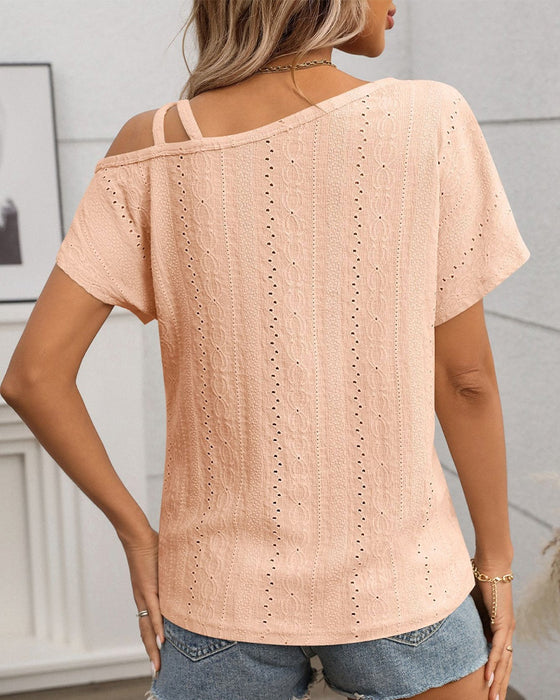 Bluse off-shoulder ausgeschnitten kurzärmelig