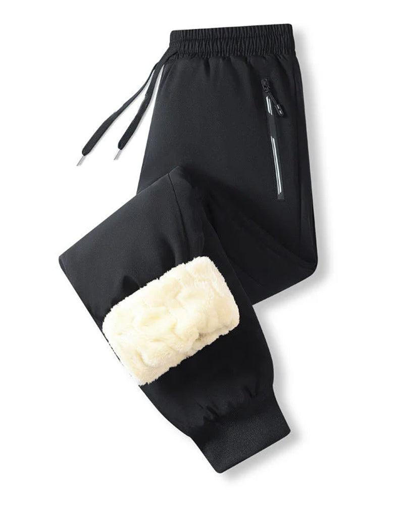 Herren Hose Warm Gefüttert Wasserdicht Zugband