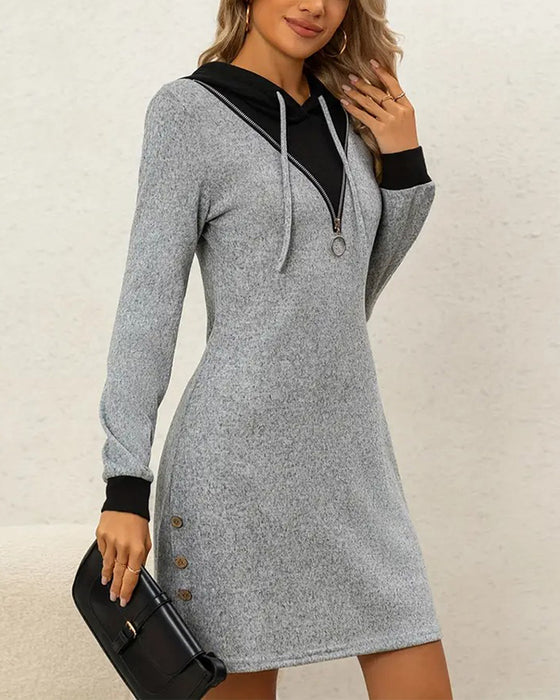 Kleid lässig mit Kapuze Komfort