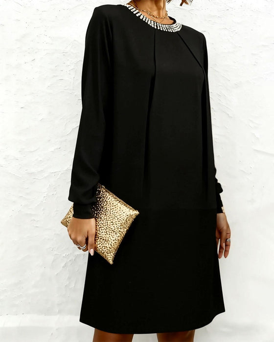 Kleid Modisch Und Elegant Langarm