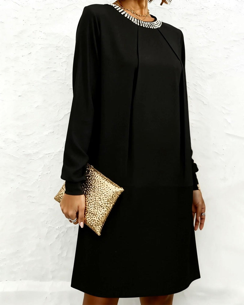 Kleid Modisch Und Elegant Langarm