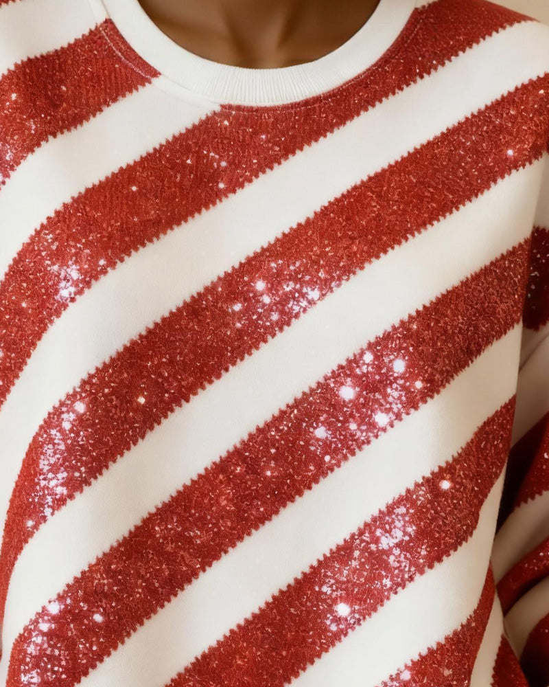 Sweatshirt mit Schifferkragen und Rundhalsausschnitt