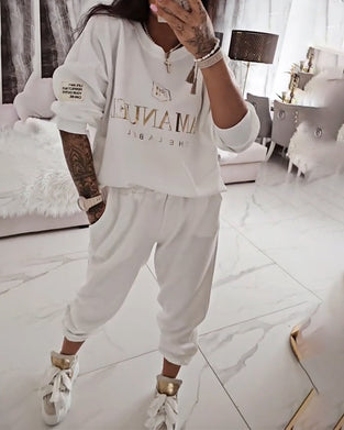 Set sportlich casual bedruckt zweiteilig