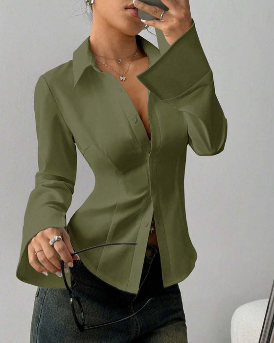 Damen Eleganter Slim-Fit Hemd