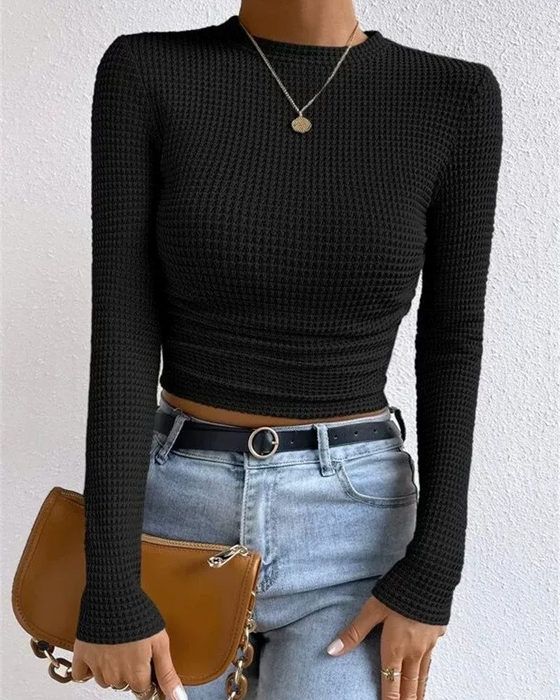Oberteil Slim Fit Vielseitig Langarm