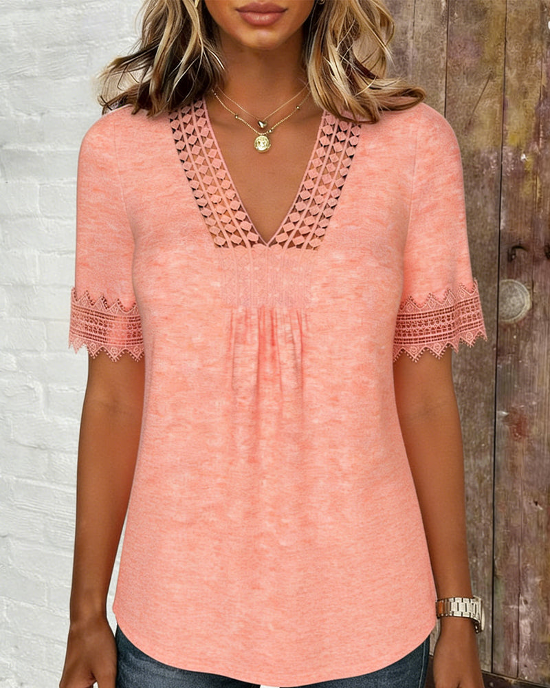 Blonde Blonde Lappeteppe V-Hals Kort Erme