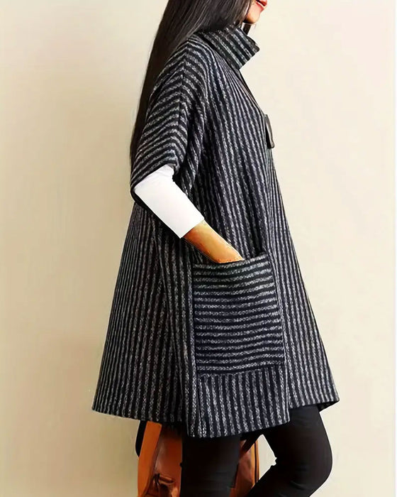 Strickkleid Rollkragen grobgestrickt