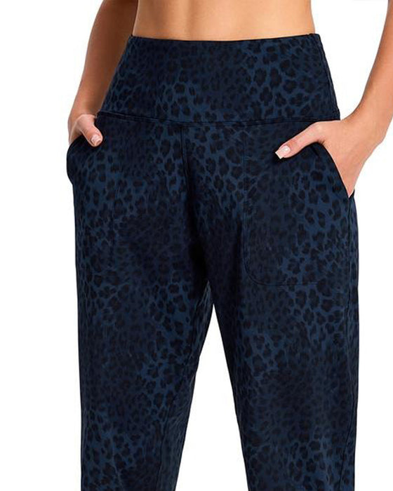 Hose Hohe Taille Tasche Unifarben Lang