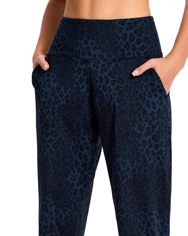 Hose Hohe Taille Tasche Unifarben Lang