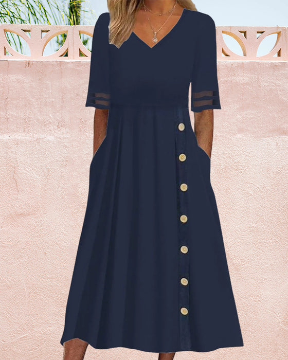 Kleid Temperament V-Ausschnitt