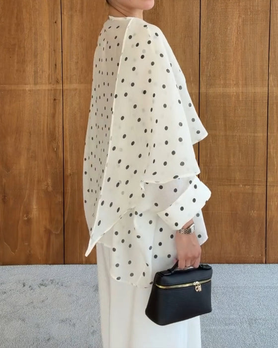 Bluse Polka Dot Unregelmäßig