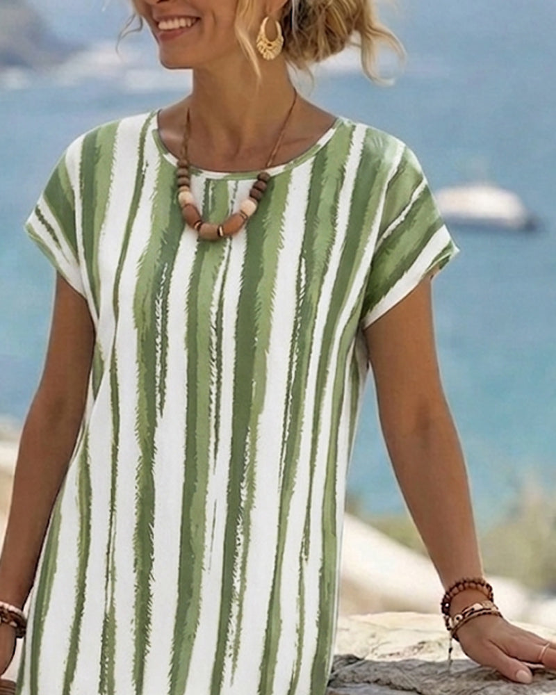 Kleid Vertikaler Streifen Shift