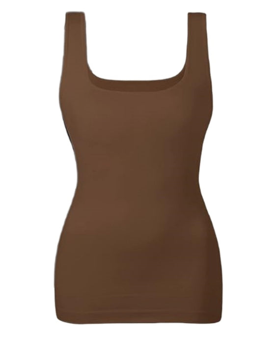 Tanktop Einfarbig Bauchkontrolle Formend Midi