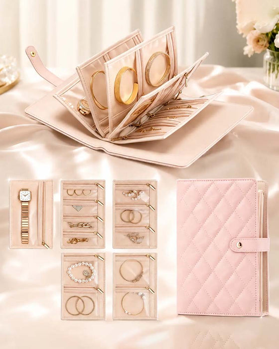 Luxus Gesteppter Creme Reiseorganizer Einfacher Zugang Fächer Wasserfest Geschenk Für Sie