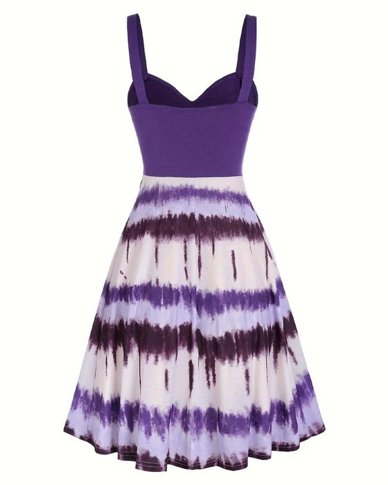 Kleid Tie-Dye Träger Midi