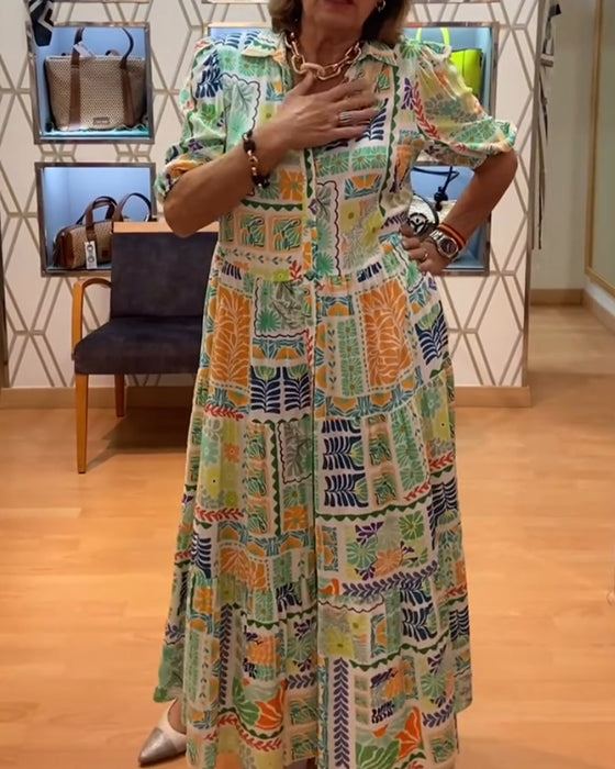 Kleid A-Saum Kurzärmelig