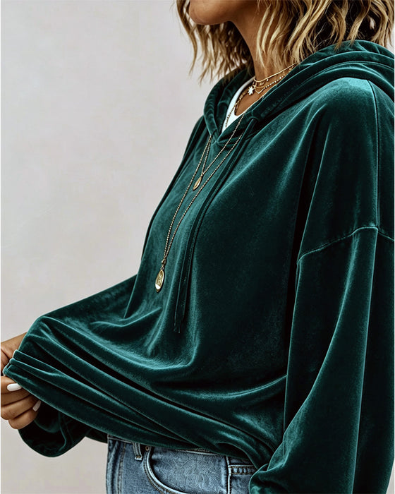 Hoodie Einfarbig Langarm