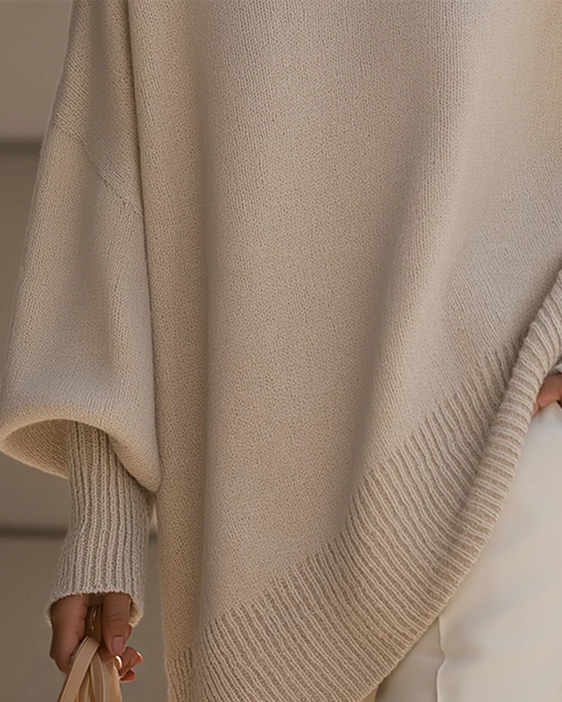 Pullover Rundhals Locker Mittellang