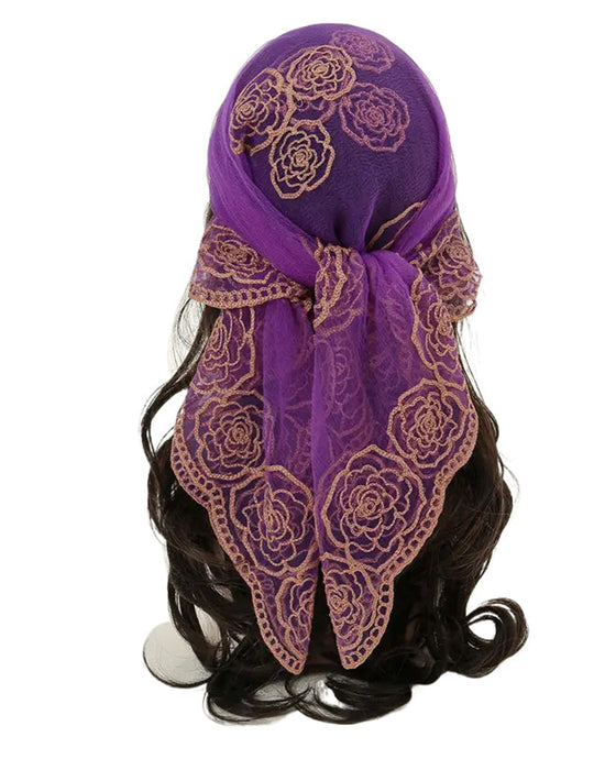 Blumen-Mesh Scallop Design Bandana