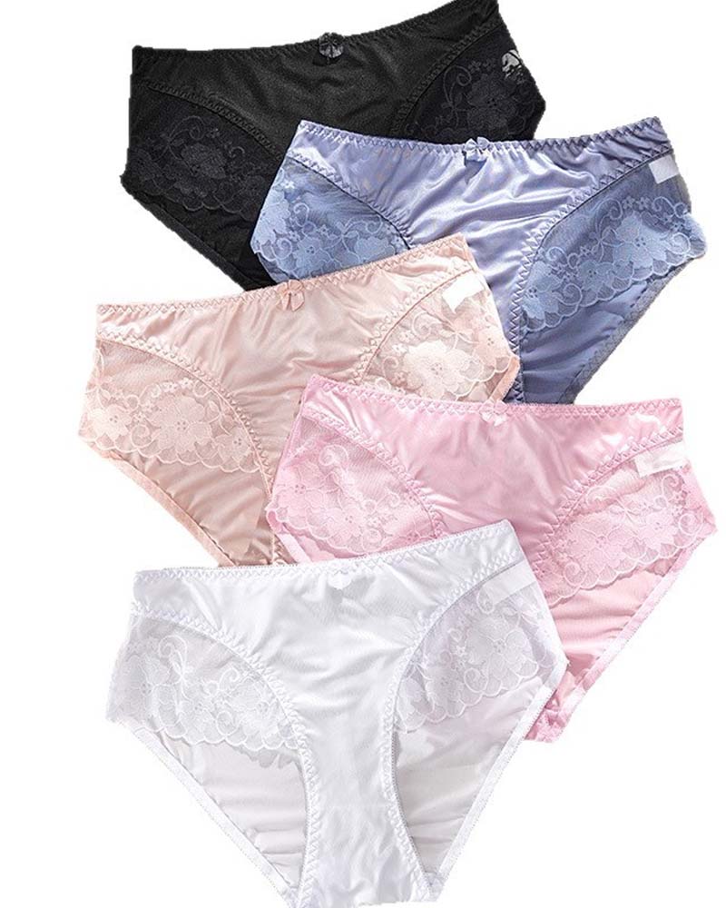 Unterhose Damen Elegant Satin Spitze