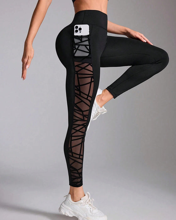 Yogahosen hochgeschnittene Farbblock