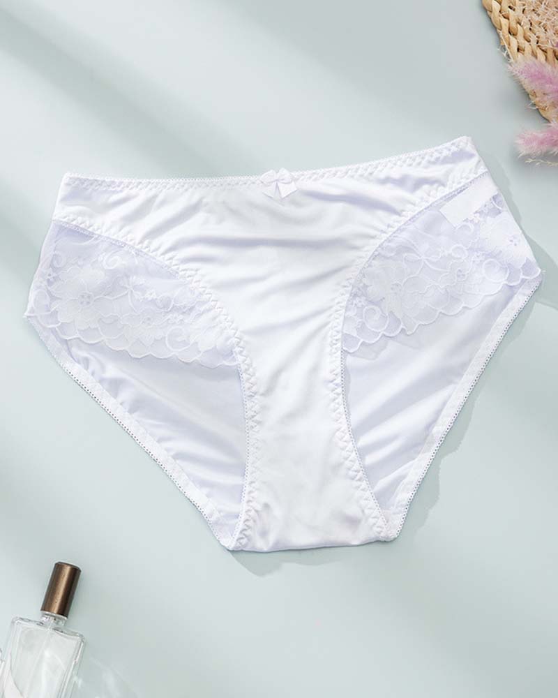 Unterhose Damen Elegant Satin Spitze