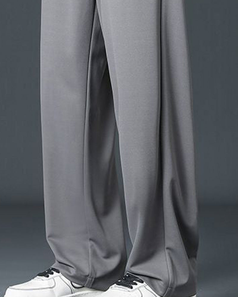 Herren Hose Lässig Kordelzug Gerades Bein