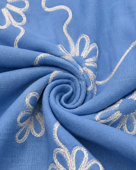Kleid V-Ausschnitt Ausgeschnitten Patchwork Blumig Locke
