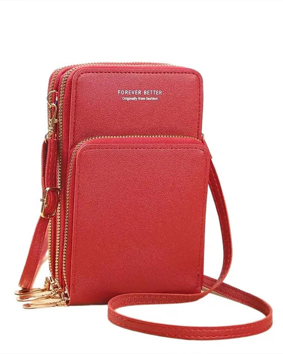 Unifarbene Mode Crossbody Telefon Tasche