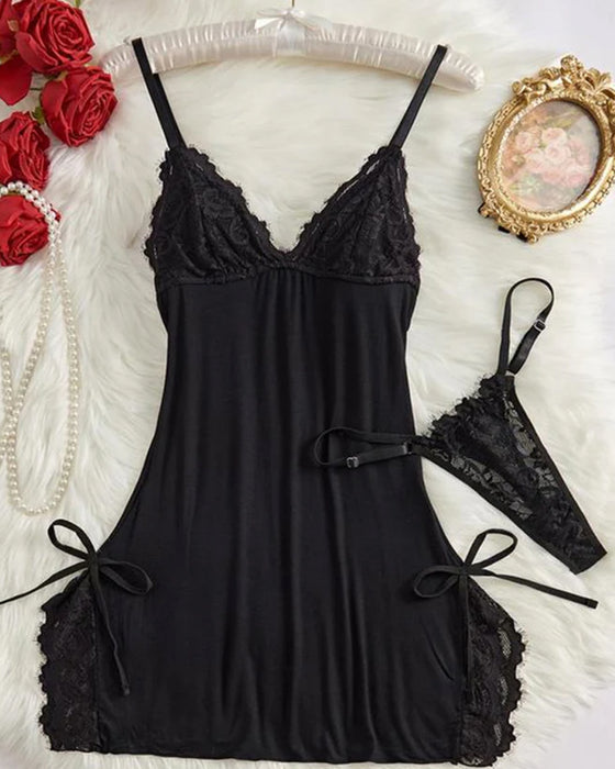 Dessous Sexy Tiefes V-Ausschnitt
