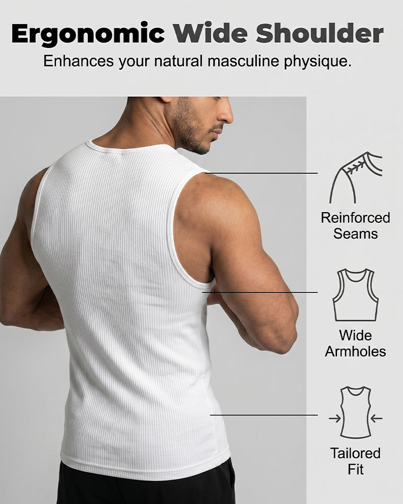 Tanktop Unifarben Vertikalstreifen