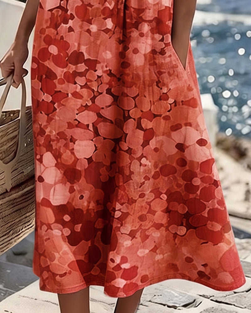 Kleid Gedruckt Locker