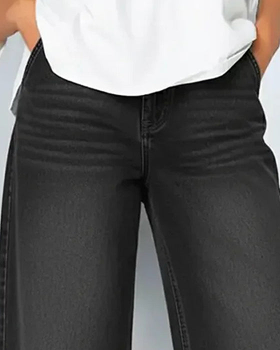 Hose Denim Patchwork Casual