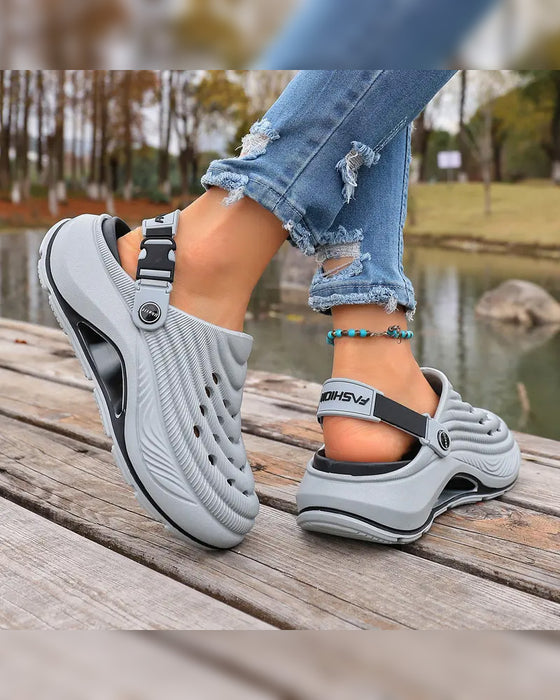 Sandalen Outdoor Dicke Sohle Rutschfest Geruchsresistent Langlebig Schnelltrocknend Weich Strand