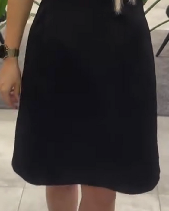 Kleid Blase kurzarm Rundhalsausschnitt