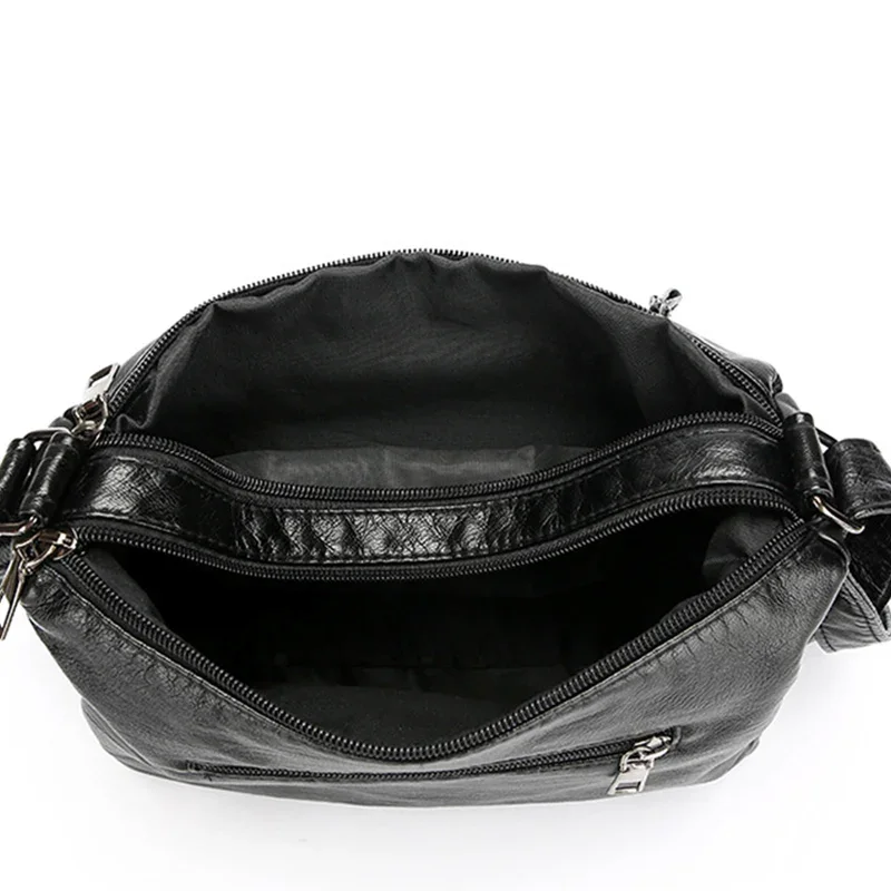 Damen Weiche PU Leder Multi-Tasche Crossbody Tasche