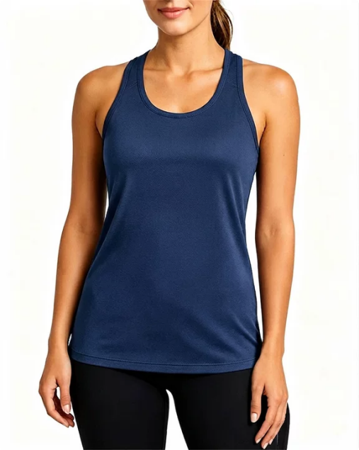 Tank Top Einfarbig Ärmellos U-Ausschnitt Cross-Back