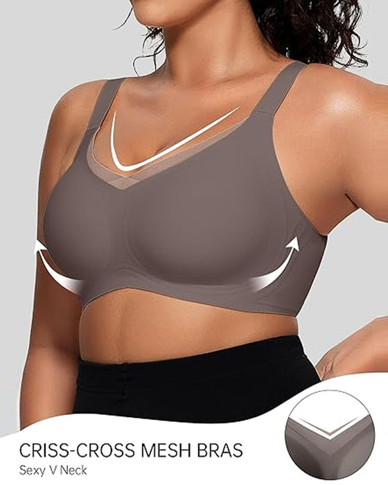 Damen-BH ohne Bügel mit V-Mesh – bequemer und stützender Bralette
