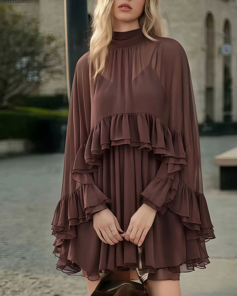 Set Elegantes Chiffon-Camisole-Kleid Zweiteilig