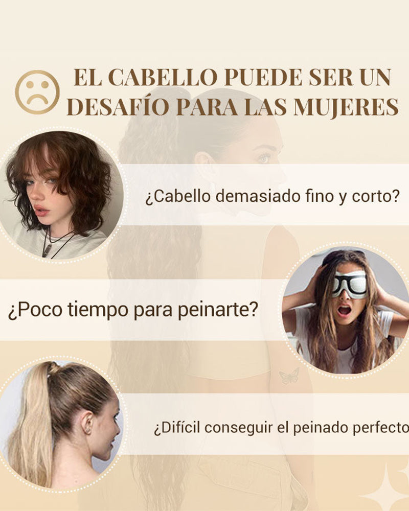 Lange Voluminöse Und Lockige Haarverlängerung