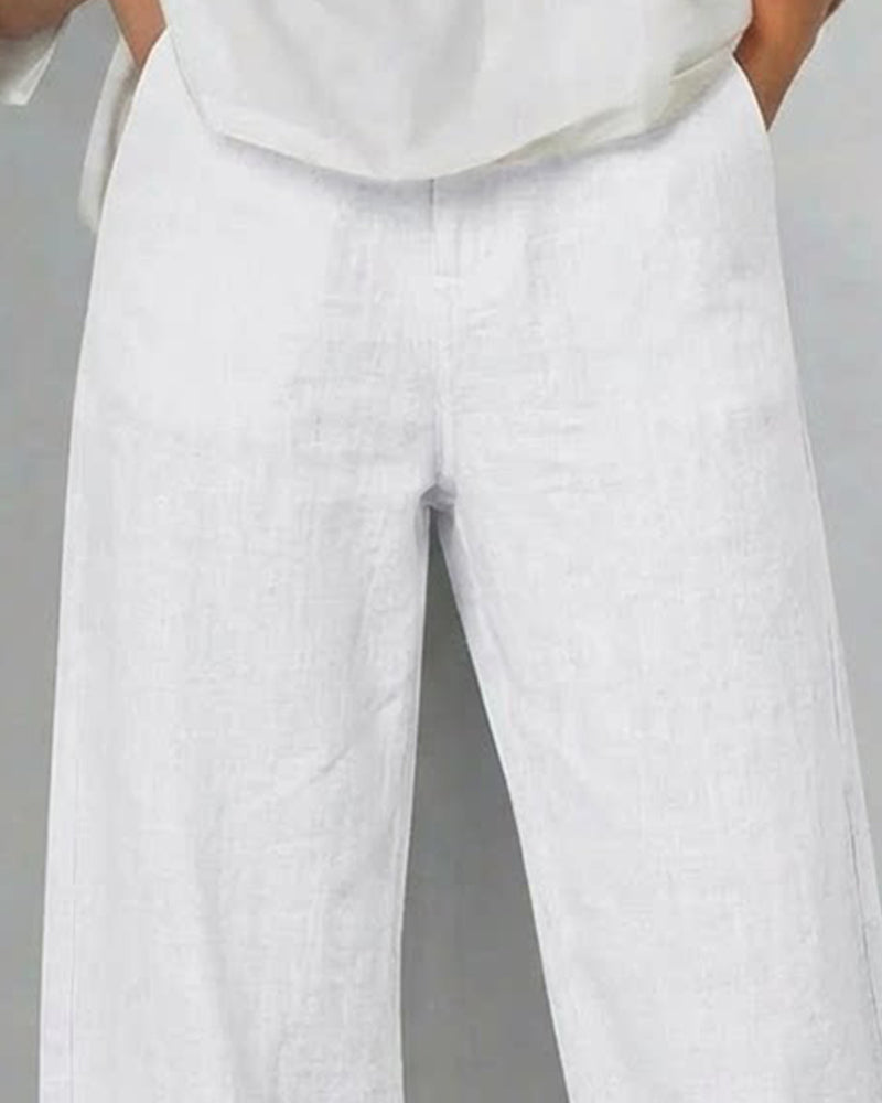 Hose Unifarben durchbrochen Casual