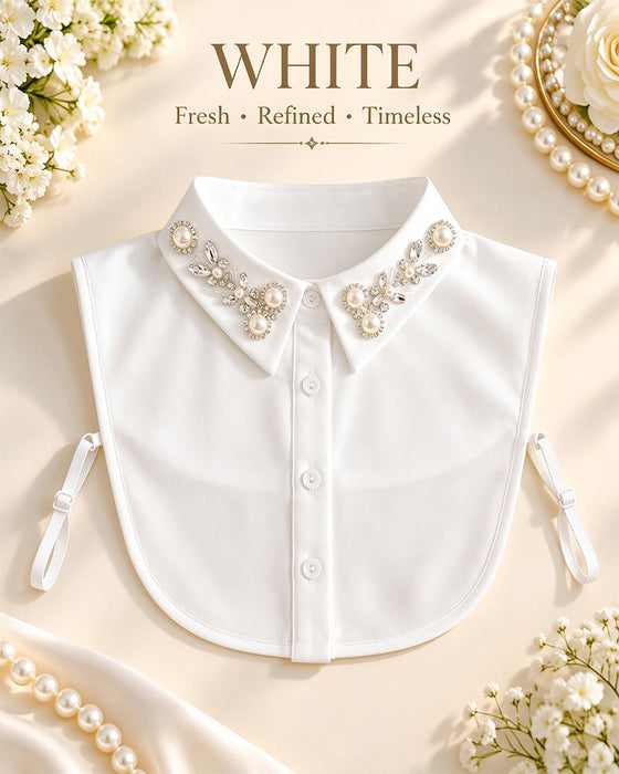 ✨ Juwelenbesetzter Abnehmbarer Kragen-Sofortige Eleganz & Müheloses Layering