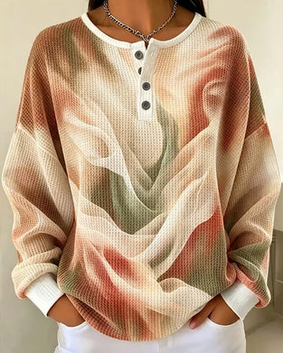 Sweatshirt Ombre Druck Langarm