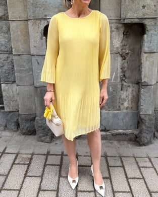 Kleid Damen Elegant Plissiert