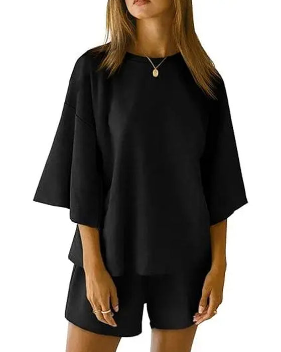 Set Elastische Taille Shorts Lässig
