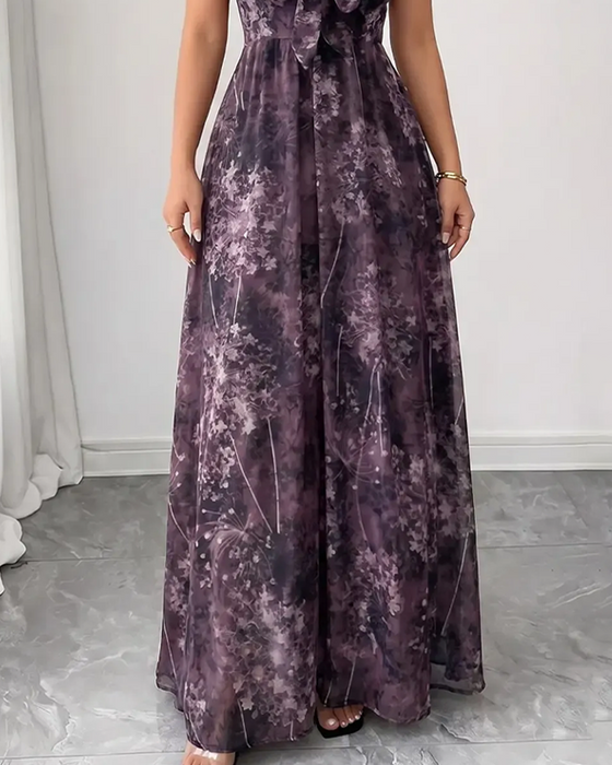 Kleid Lässig Camisole Maxi