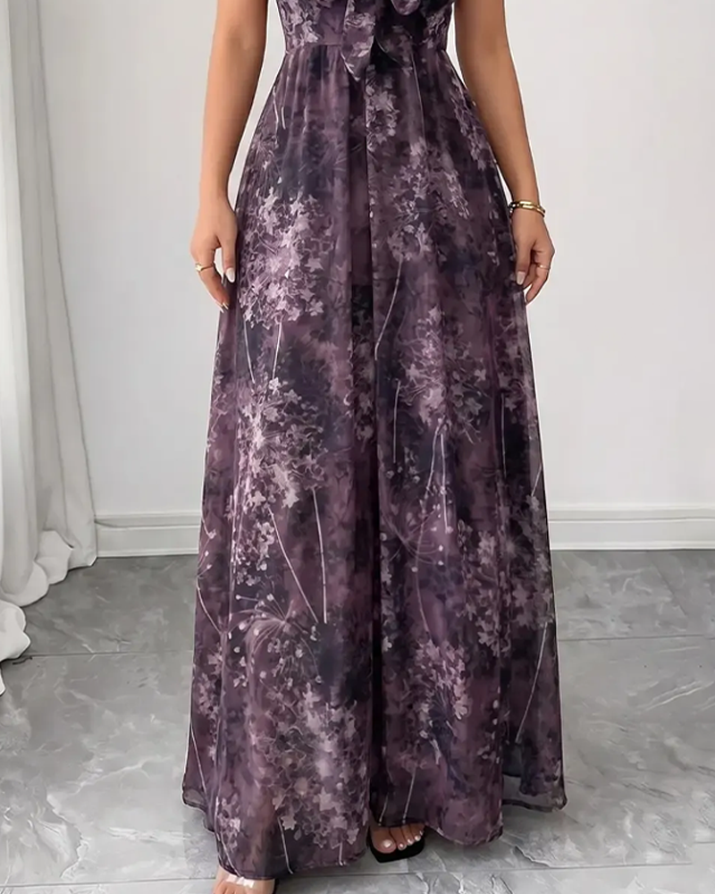 Kleid Lässig Camisole Maxi