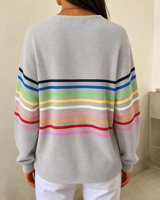 Langarm‑Sweatshirt Mit Rundhalsausschnitt